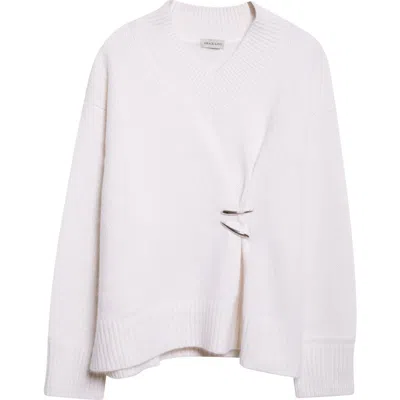 Grace Ling Claws Cashmere & Cotton Sweater In White