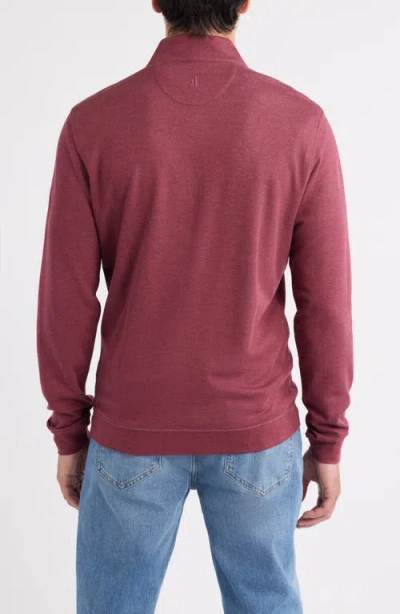 Johnnie-o Sully Quarter Zip Pullover In Red