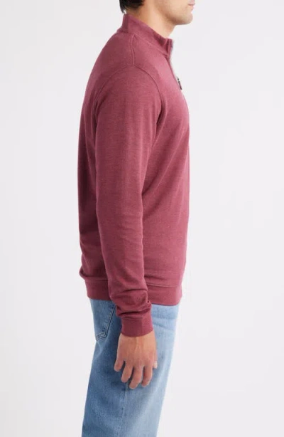 Johnnie-o Sully Quarter Zip Pullover In Red