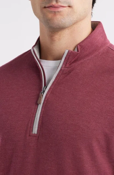 Johnnie-o Sully Quarter Zip Pullover In Red