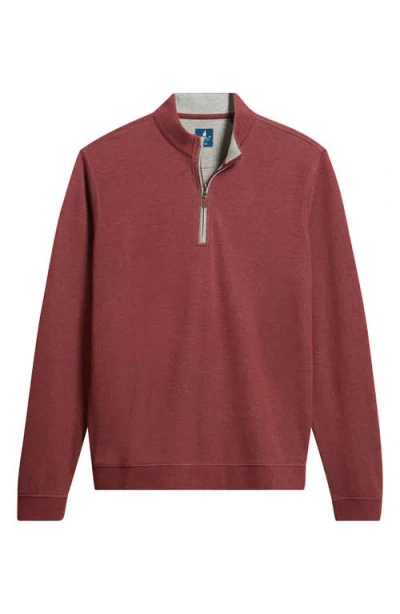Johnnie-o Sully Quarter Zip Pullover In Red