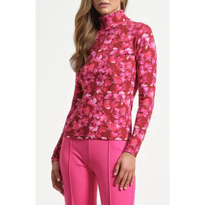 Isaac Mizrahi New York Layering Turtleneck Top In Pink