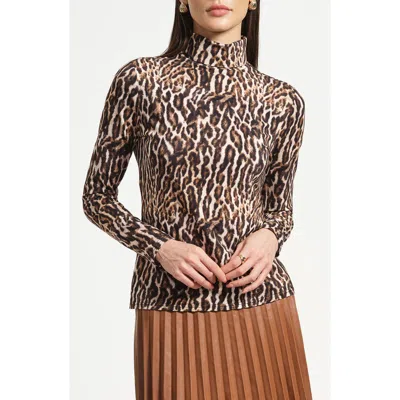 Isaac Mizrahi New York Layering Turtleneck Top In Brown