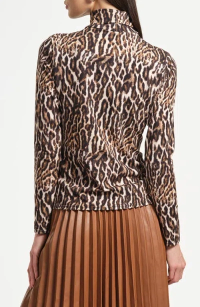 Isaac Mizrahi New York Layering Turtleneck Top In Brown