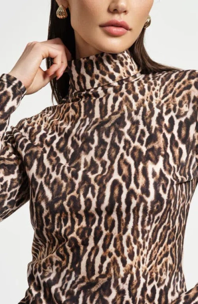 Isaac Mizrahi New York Layering Turtleneck Top In Brown