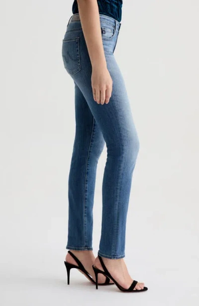 Ag Mid Rise Cigarette Leg Jeans In Kinship In Blue