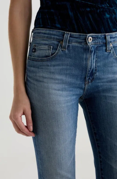 Ag Mid Rise Cigarette Leg Jeans In Kinship In Blue