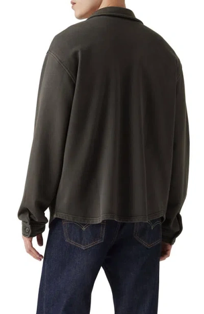 Levi's Bayview Soft Worker Cotton Knit Overshirt In Gray