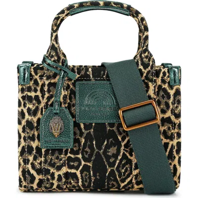 Kurt Geiger Leopard Print Southbank Extra Small Tote In Brown