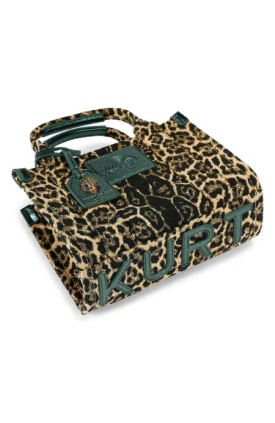 Kurt Geiger Leopard Print Southbank Extra Small Tote In Brown