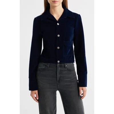 Bella Venice The Madi Velvet Jacket In Blue