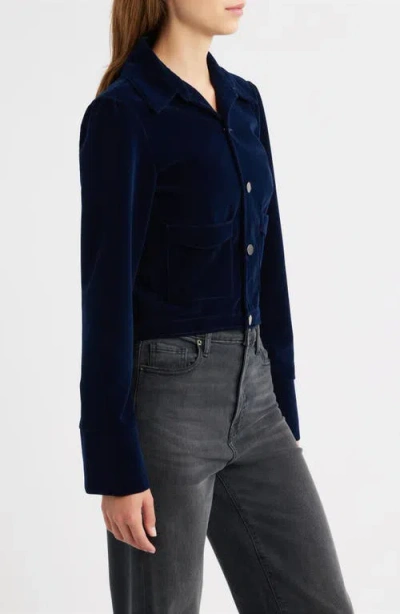 Bella Venice The Madi Velvet Jacket In Blue