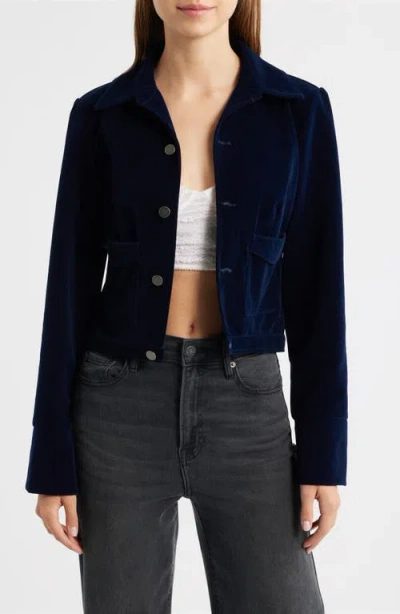 Bella Venice The Madi Velvet Jacket In Blue