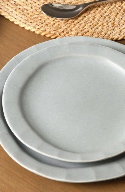 Stone Lain Oasis Stoneware 12-piece Dinnerware Set In Gray