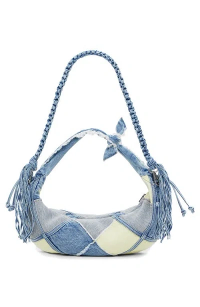 Desigual Patchwork Shoulder Bag In White