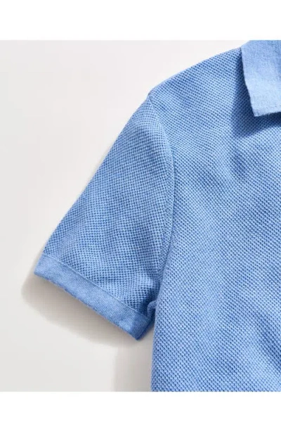 Billy Reid Pique Sweater Polo In Blue