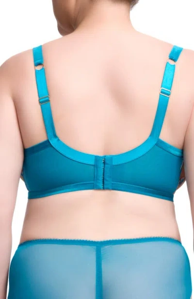 Dita Von Teese Fortunia Curve Underwire Bra In Blue