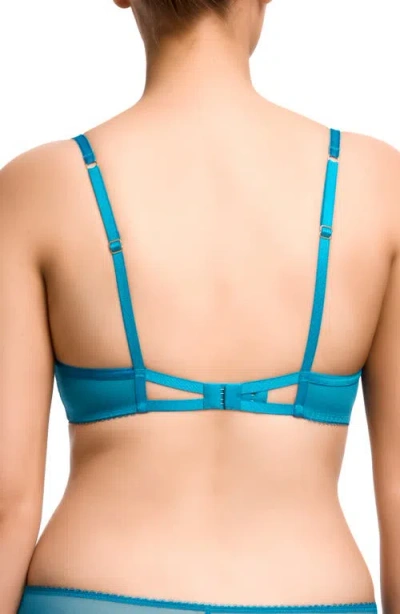 Dita Von Teese Fortunia Underwire Plunge Bra In Blue