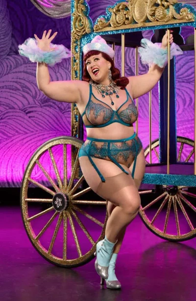 Dita Von Teese Fortunia Curve Underwire Bra In Blue