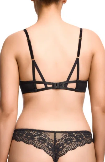 Dita Von Teese Floradora Underwire Balconette Bra In Black