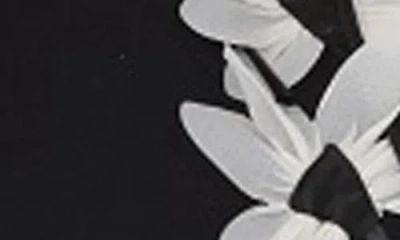 Rain And Rose Floral String Sweater In Black