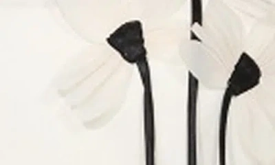 Rain And Rose Floral String Sweater In White