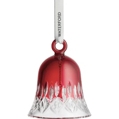 Waterford Crystal Lismore Bell Ornament In Red