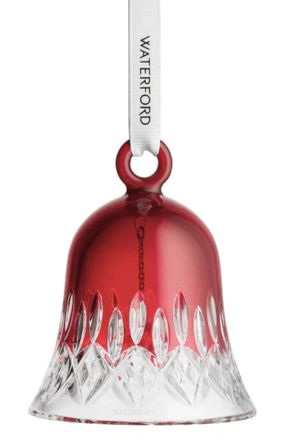 Waterford Crystal Lismore Bell Ornament In Red