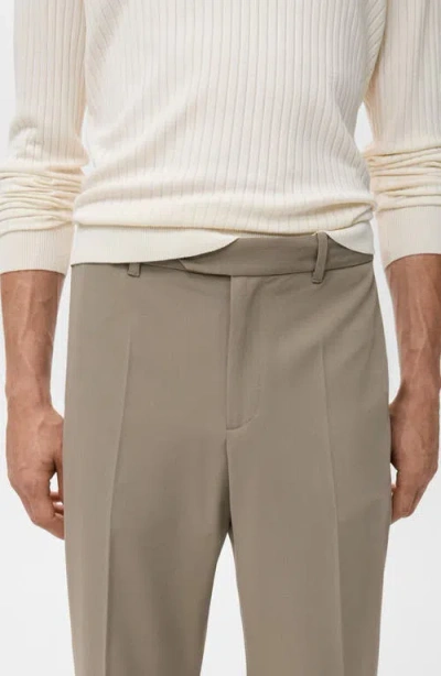 Mango Men's Pleated Slim-fit Pants In Brown