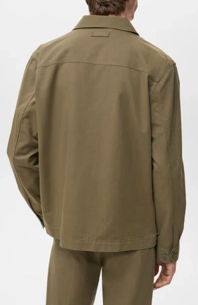 Mango Men's Pockets Lyocell Cotton Jacket In Green