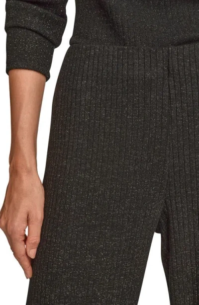 Donna Karan Women's Metallic Rib Knit Pants In Animal Print