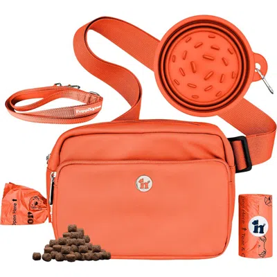 Puppington 3-in-1 Dog Walking Bag With Waste Bags Plus Travel Bowl And Reflective Leash