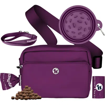 Puppington 3-in-1 Dog Walking Bag With Waste Bags Plus Travel Bowl And Reflective Leash