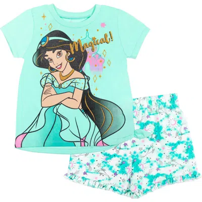 Disney T-shirt & French Terry Shorts Set In Animal Print