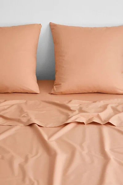 Bed Threads Organic Cotton Percale European Pillowcase Set In Butterscotch At Urban Outfitters In Neutral