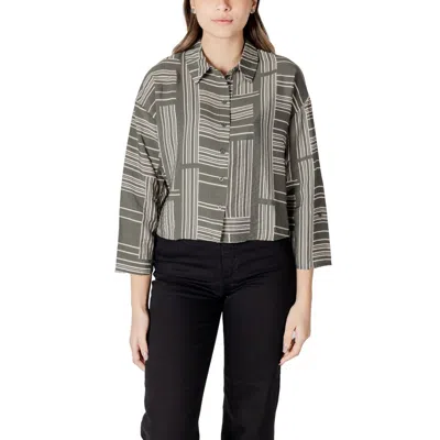 Jacqueline De Yong Green Viscose Shirt In Green
