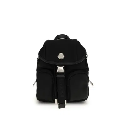Moncler Mini Trick Buckle Strapped Backpack In Black