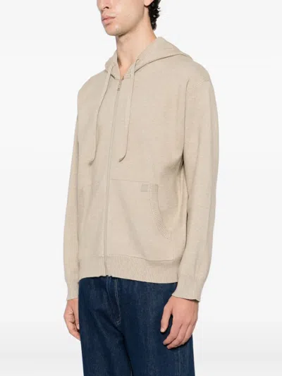 Izzue Logo-patch Knitted Jacket In Neutral