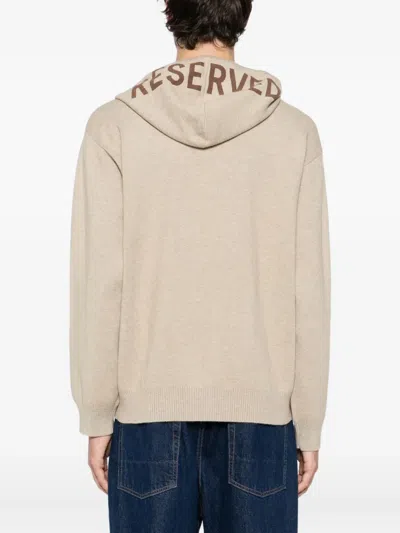 Izzue Logo-patch Knitted Jacket In Neutral