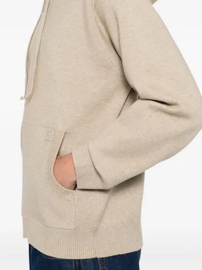 Izzue Logo-patch Knitted Jacket In Neutral