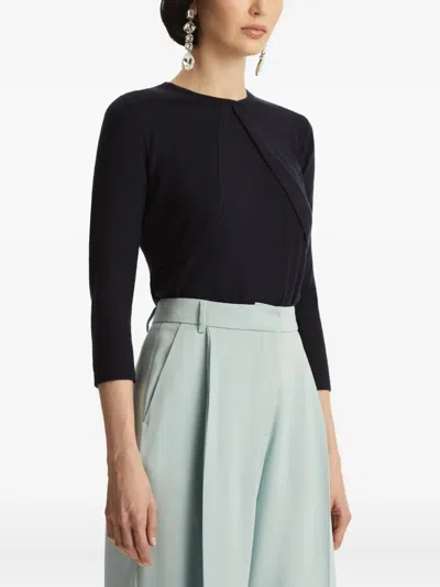 Oscar De La Renta Wool-blend Bolero In Black