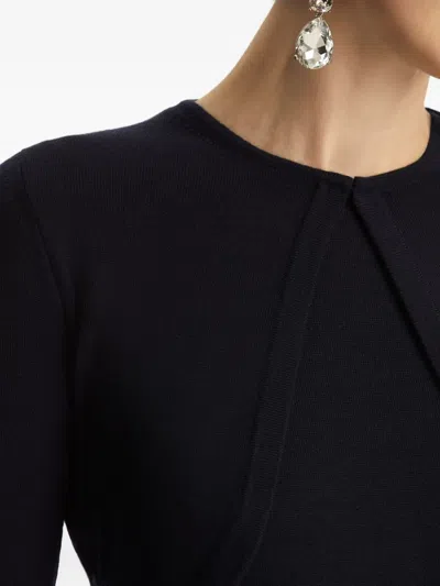 Oscar De La Renta Wool-blend Bolero In Black