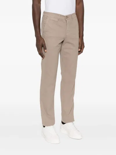 Sand Dilan Suede-touch Trousers In Brown