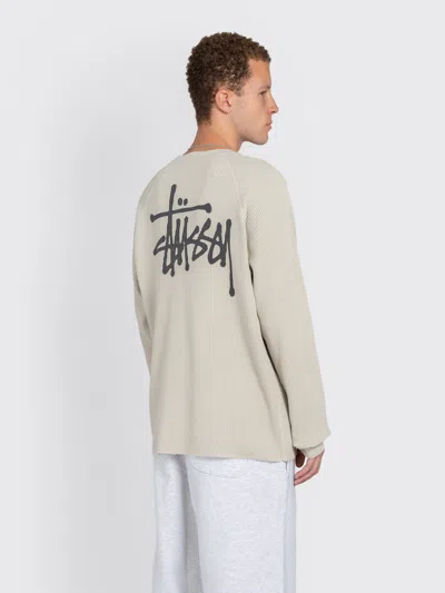 Stussy Raglan Thermal Basic Stock In Neutral