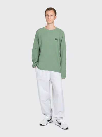 Stussy Raglan Thermal Basic Stock In Green
