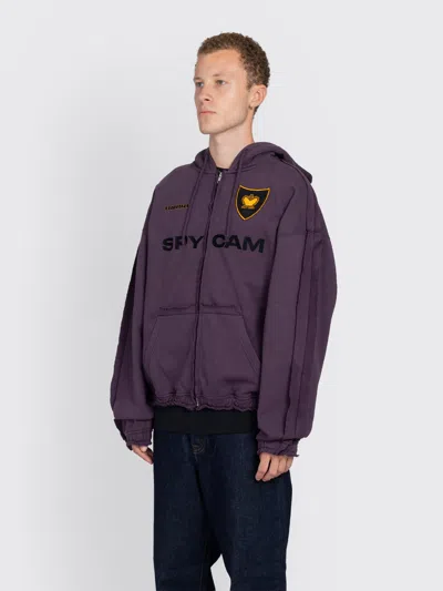 Umbro X Slam Jam Spycam Masked Zip Hoodie In Purple