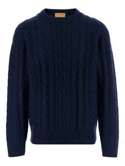 Guest In Residence Cashmere Sweater With Cable Knit In Blue