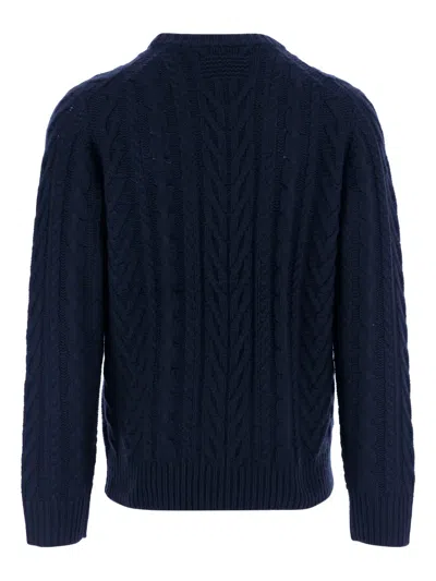 Guest In Residence Cashmere Sweater With Cable Knit In Blue