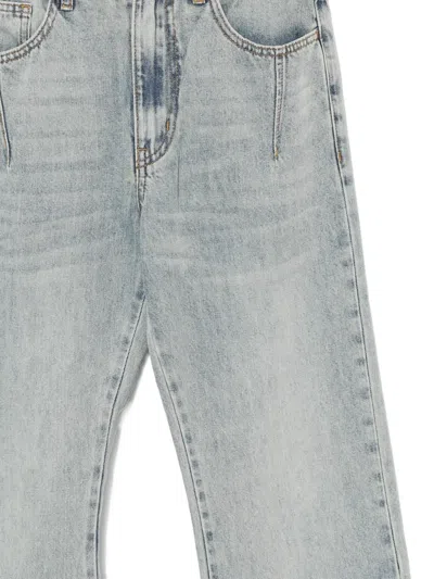 B+ab Button-hem Bootcut Jeans In Blue