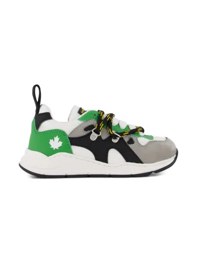 Dsquared2 Maple-leaf Panelled Sneakers In Multi